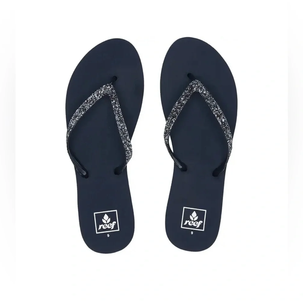 Reef Stargazer Flip-Flops ✨ Mermaid Size 9 | dark navy blue + sparkles - Picture 9 of 11